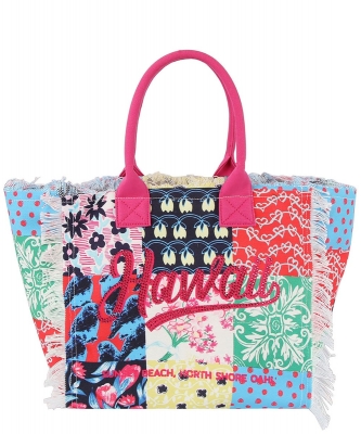 Hawaii Beach Flower Tote  Canvas CJF131 MULTI 1